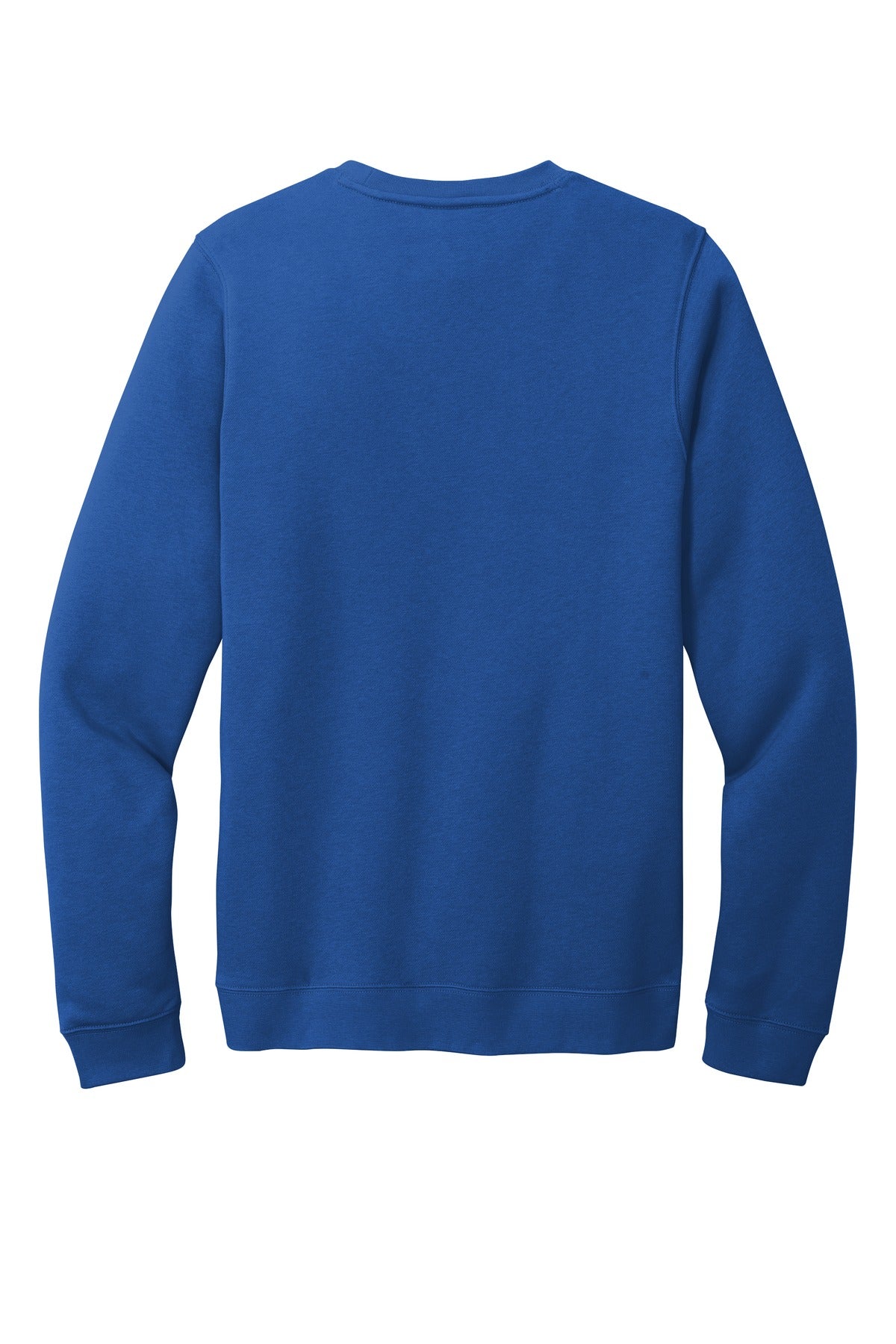 Rear View of Royal Nike Club Fleece Crew CJ1614