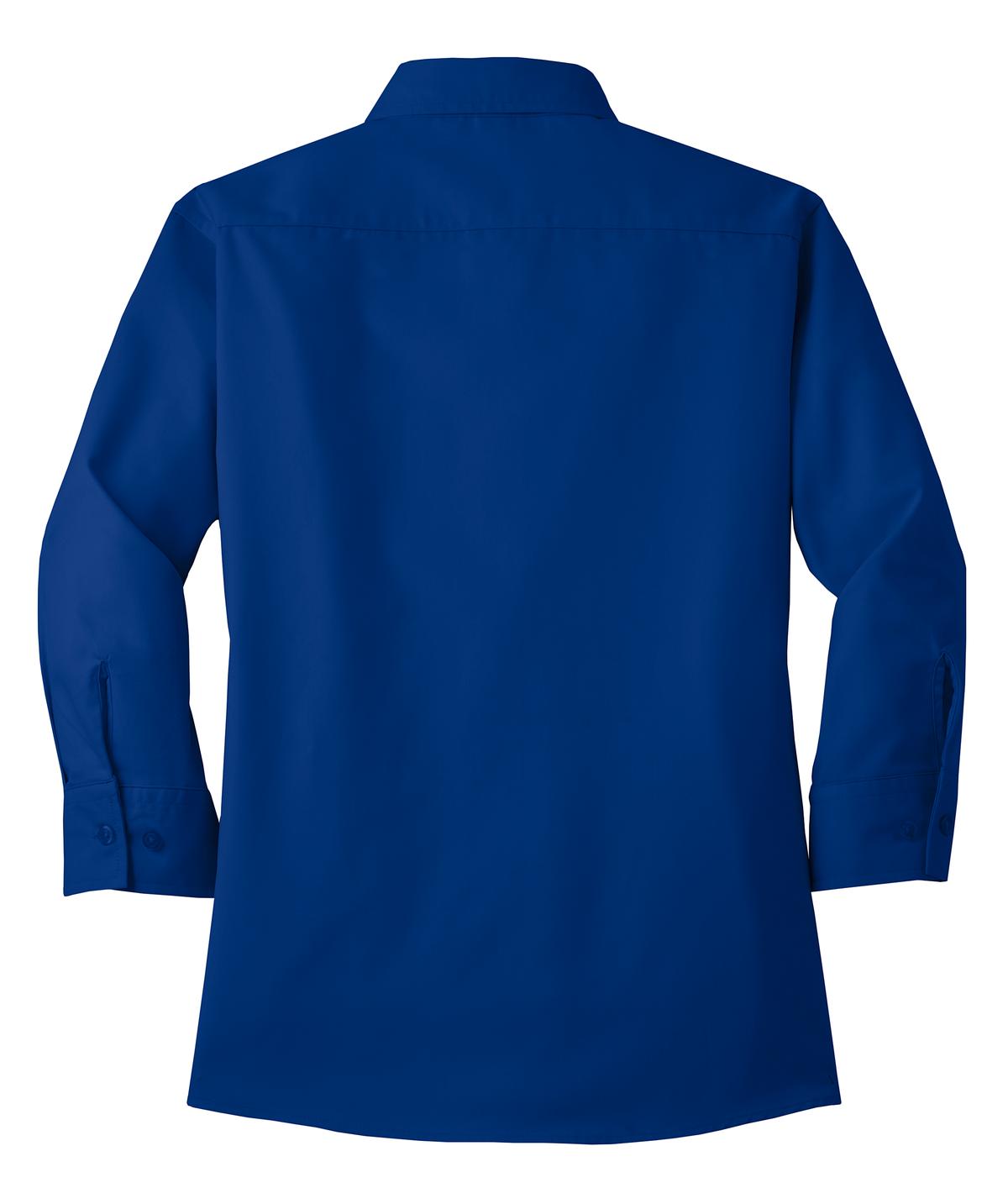 Rear View of Royal Port Authority Women's 3/4-Sleeve Easy Care Shirt. L612