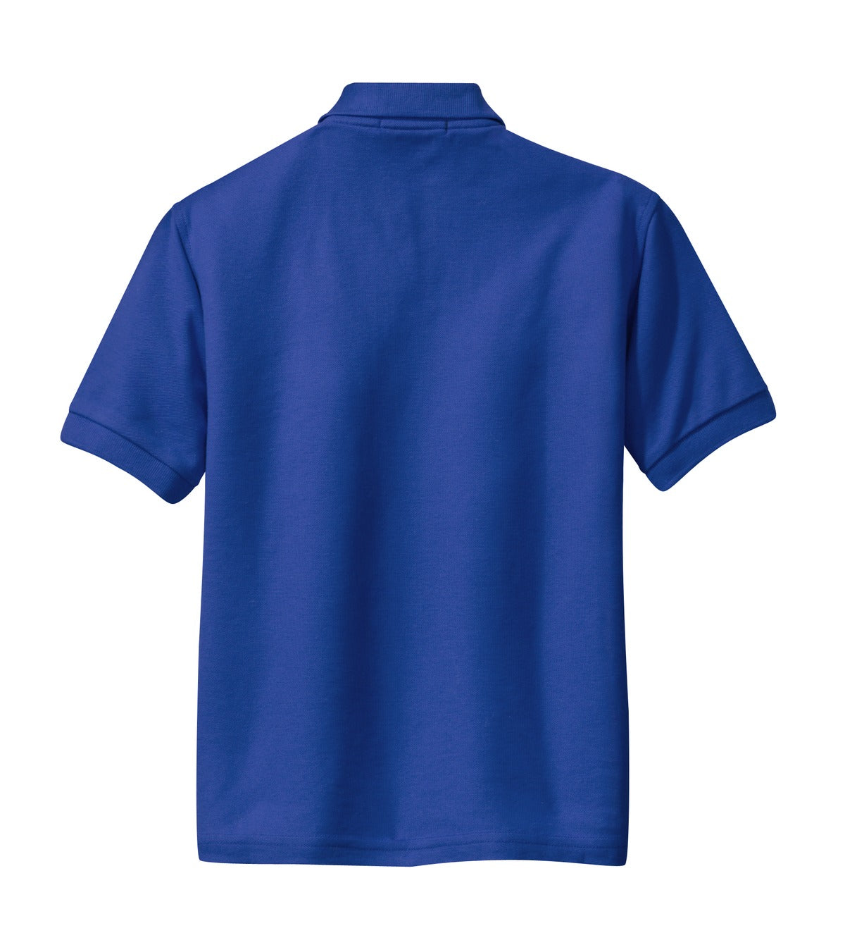 Rear View of Royal Port Authority Youth Silk Touch Polo. Y500
