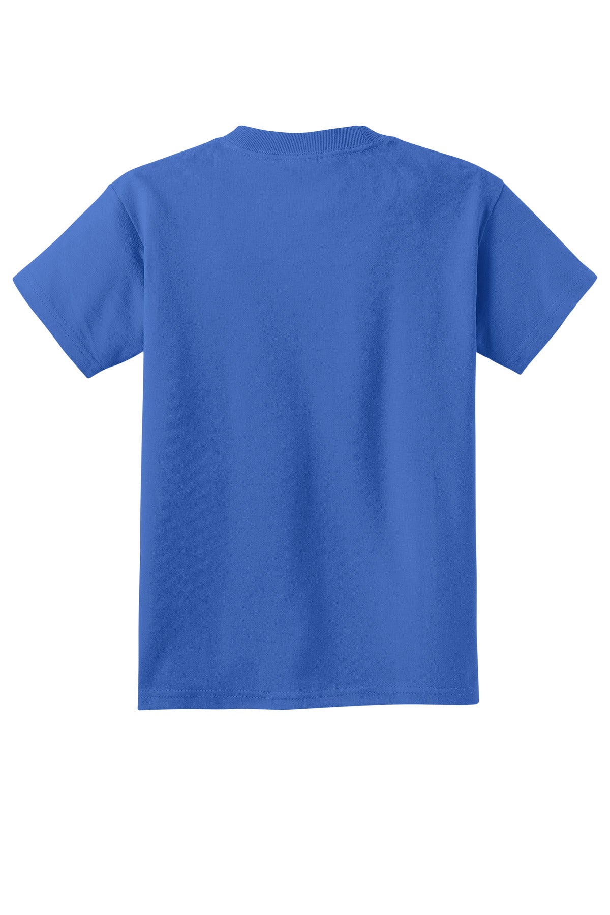 Rear View of Royal Port & Company Youth Core Cotton DTG Tee PC54YDTG