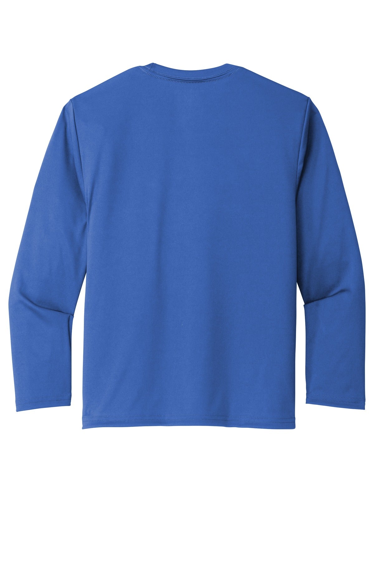 Rear View of Royal Port & Company Youth Long Sleeve Performance Tee PC380YLS