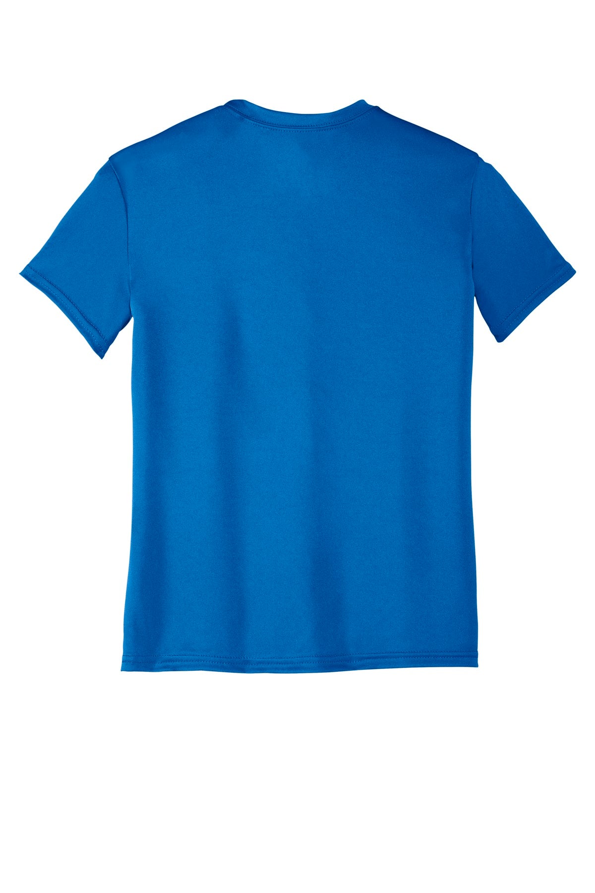 Rear View of Royal Port & Company Youth Performance Tee. PC380Y