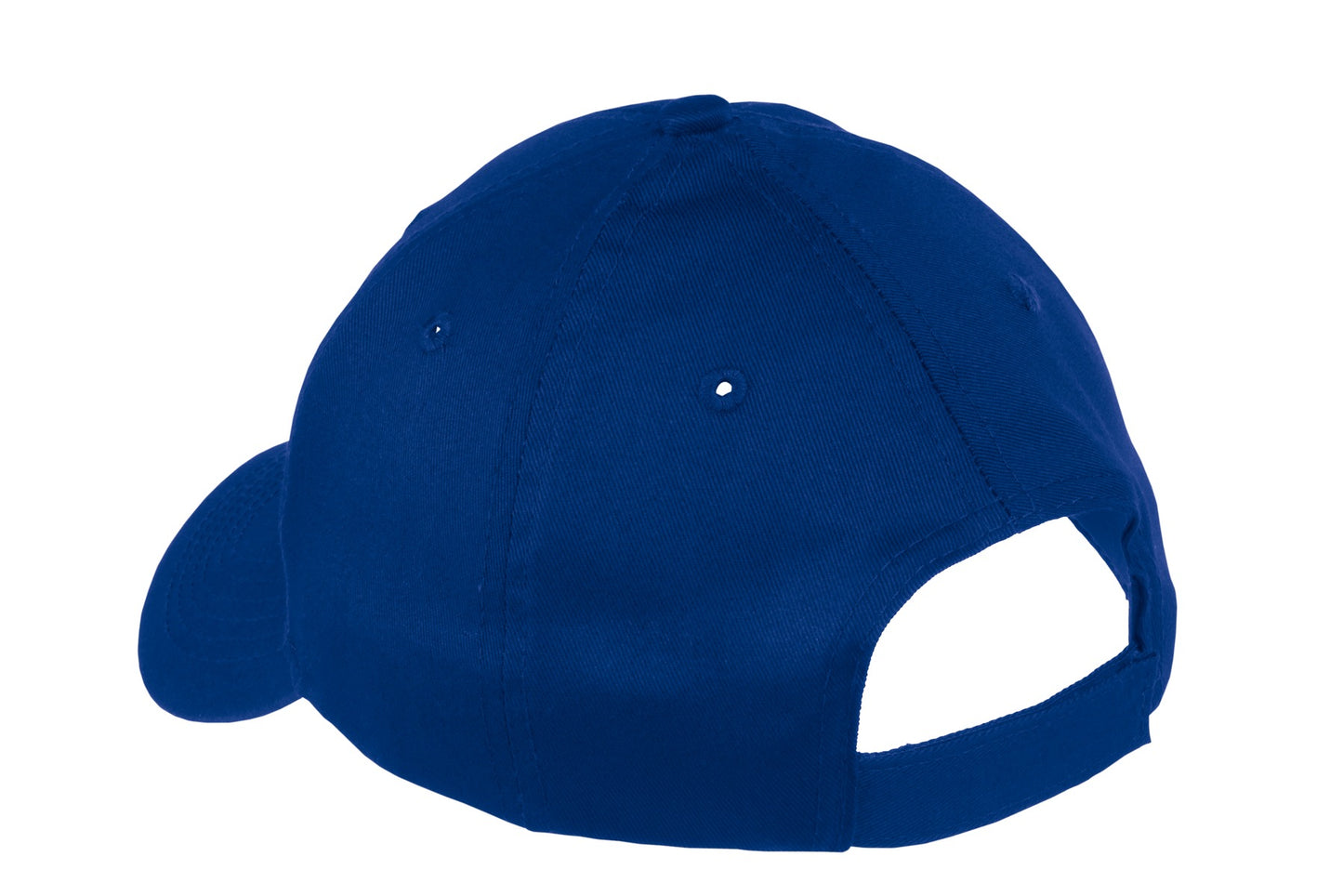 Rear View of Royal Port & Company Youth Six-Panel Twill Cap. YCP80