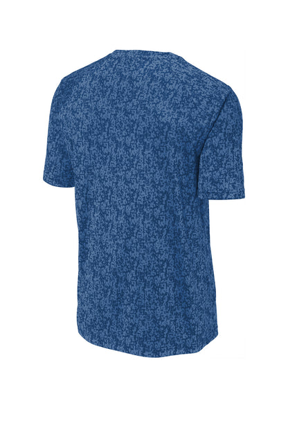 Rear View of Royal Sport-Tek Digi Camo Tee. ST460