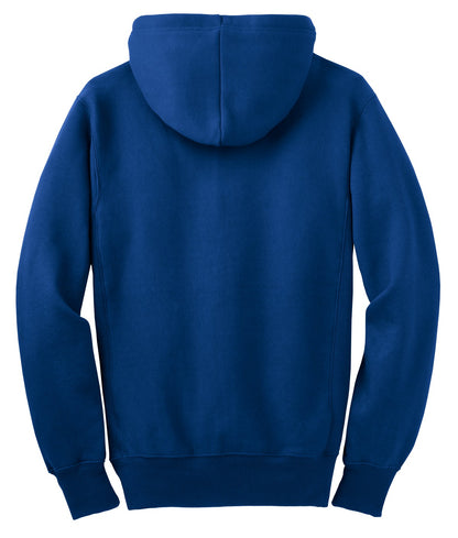 Rear View of Royal Sport-Tek Super Heavyweight Full-Zip Hooded Sweatshirt. F282