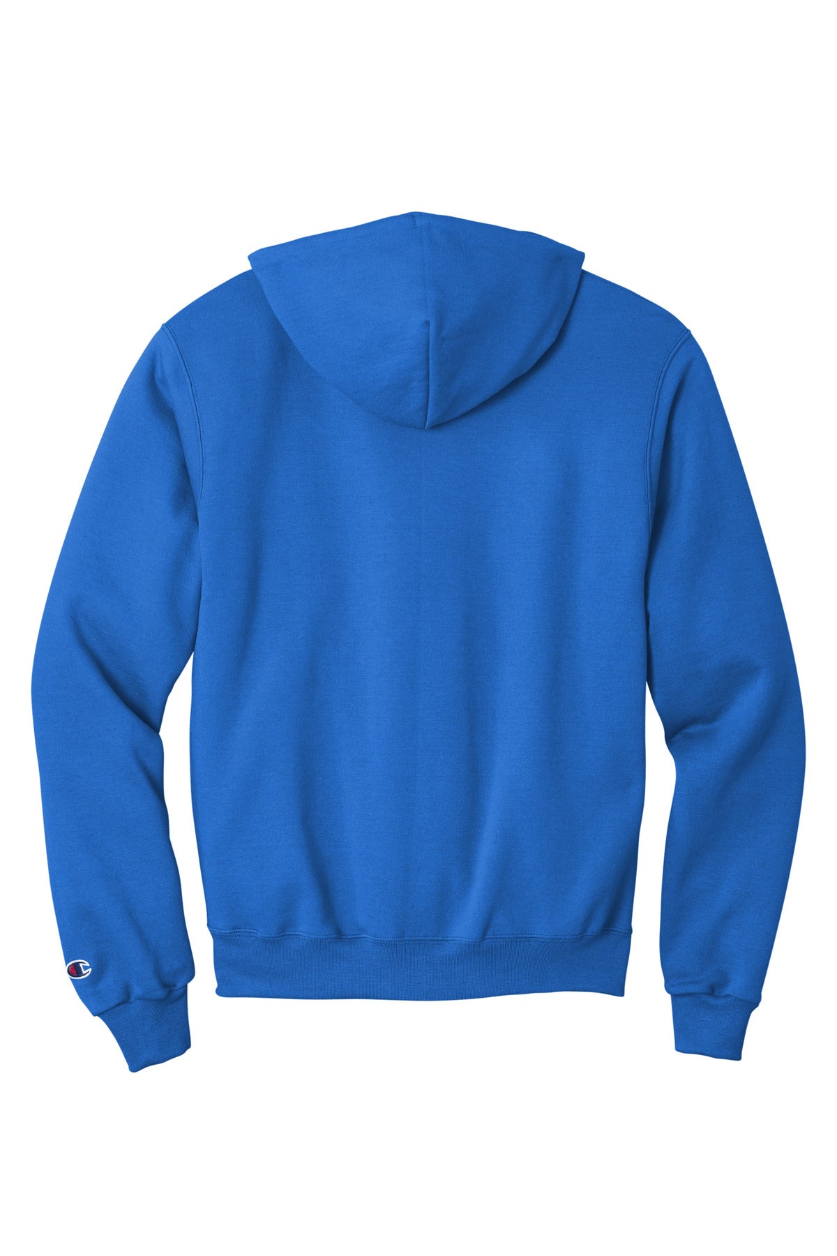 Rear View of RoyalBlue Champion Powerblend Pullover Hoodie. S700