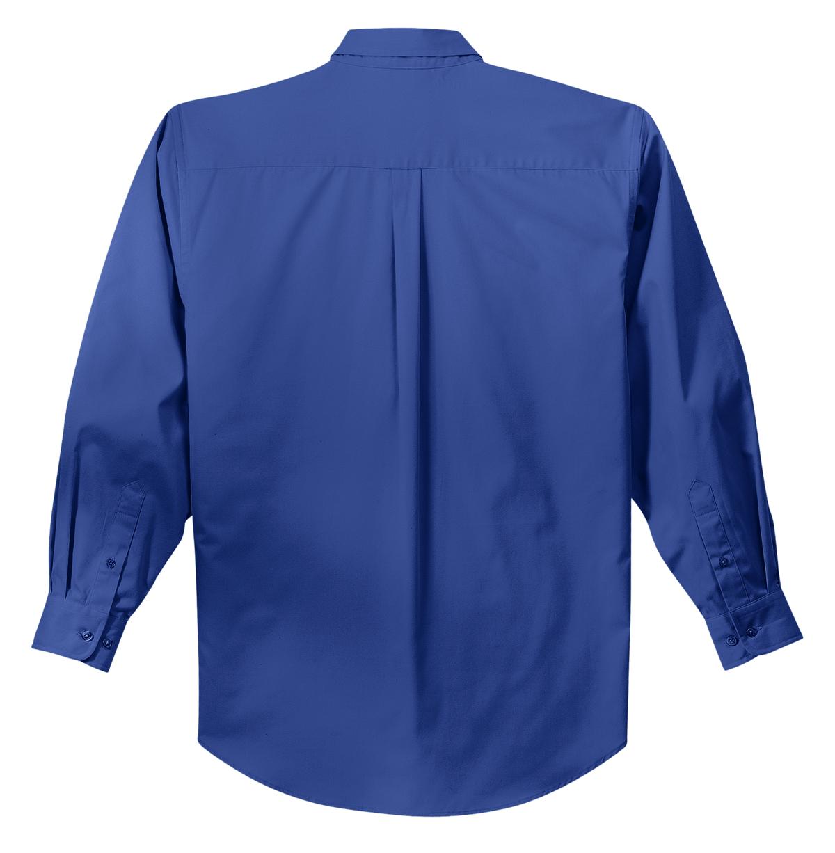 Rear View of Royal/Cls Navy Port Authority Extended Size Long Sleeve Easy Care Shirt S608ES