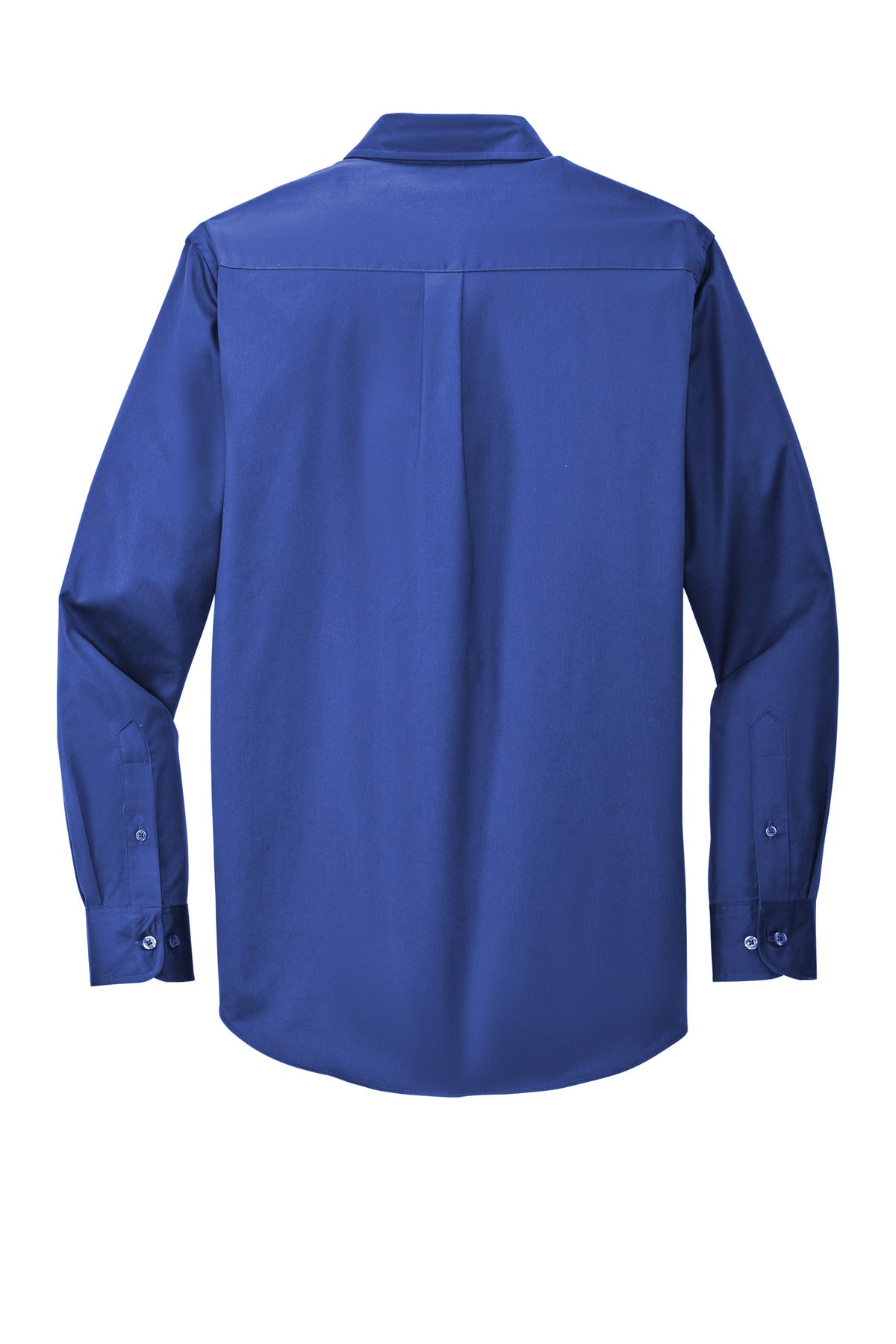 Rear View of Royal/Cls Navy Port Authority Extended Size Long Sleeve Easy Care Shirt S608ES