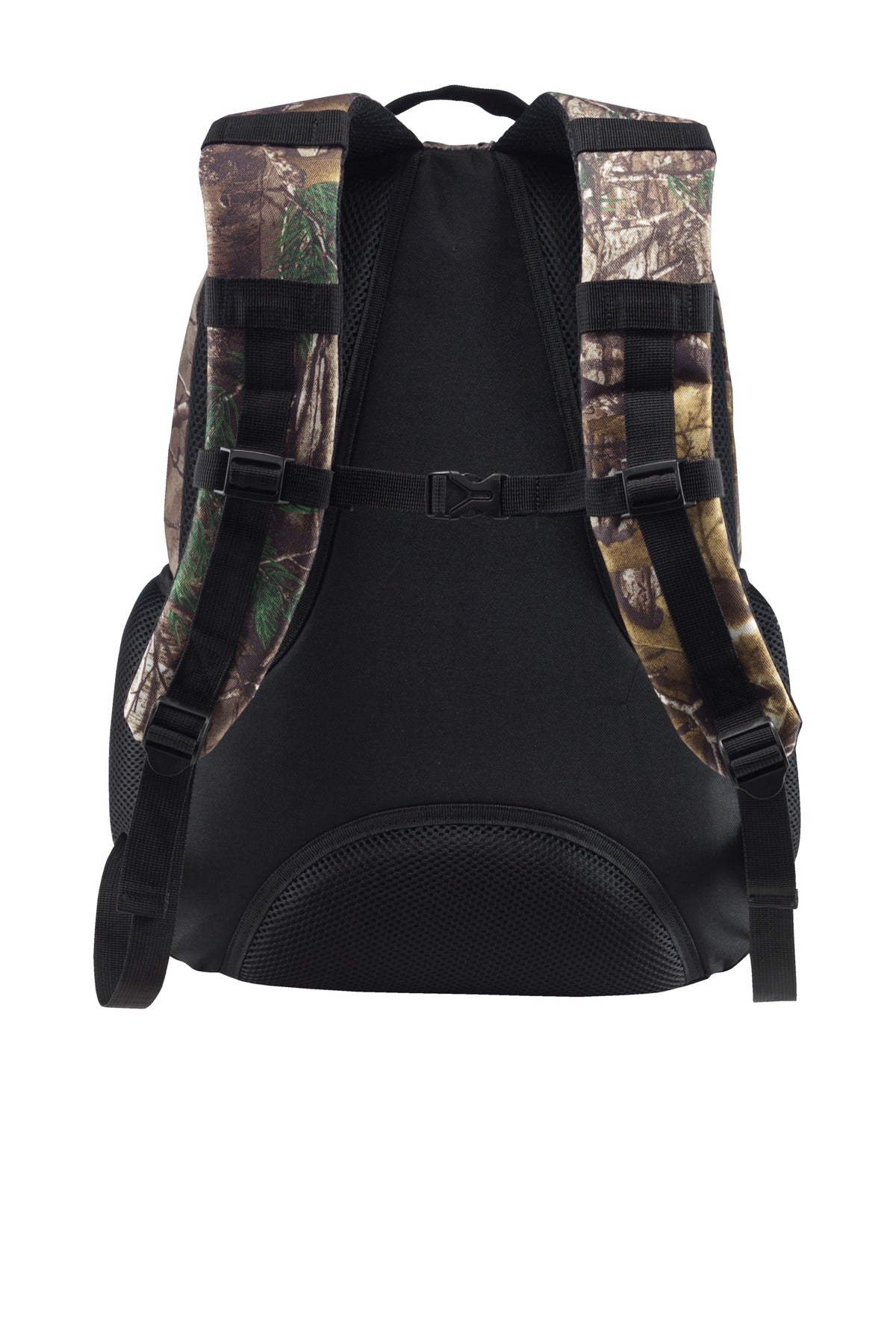 Rear View of RT Extra/Black Port Authority Camo Xtreme Backpack. BG207C