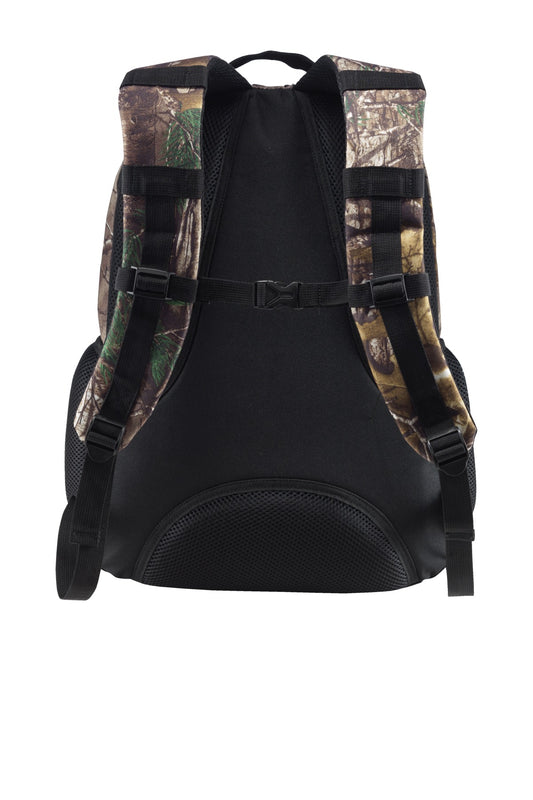 Rear View of RT Extra/Black Port Authority Camo Xtreme Backpack. BG207C