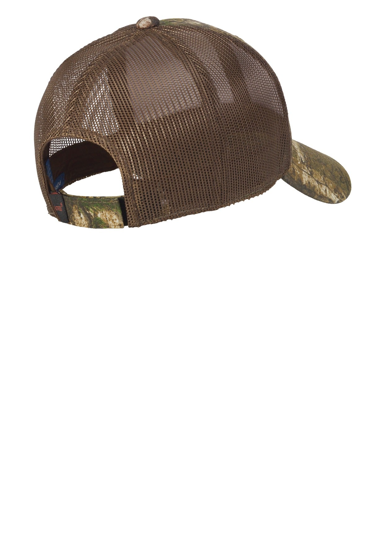 Rear View of RT Extra/Brown Port Authority Structured Camouflage Mesh Back Cap. C930