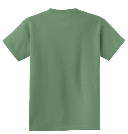 Rear View of Safari Port & Company Youth Beach Wash Garment-Dyed Tee. PC099Y