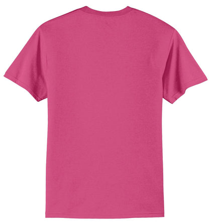 Rear View of Sangria Port & Company Tall Core Blend Tee. PC55T