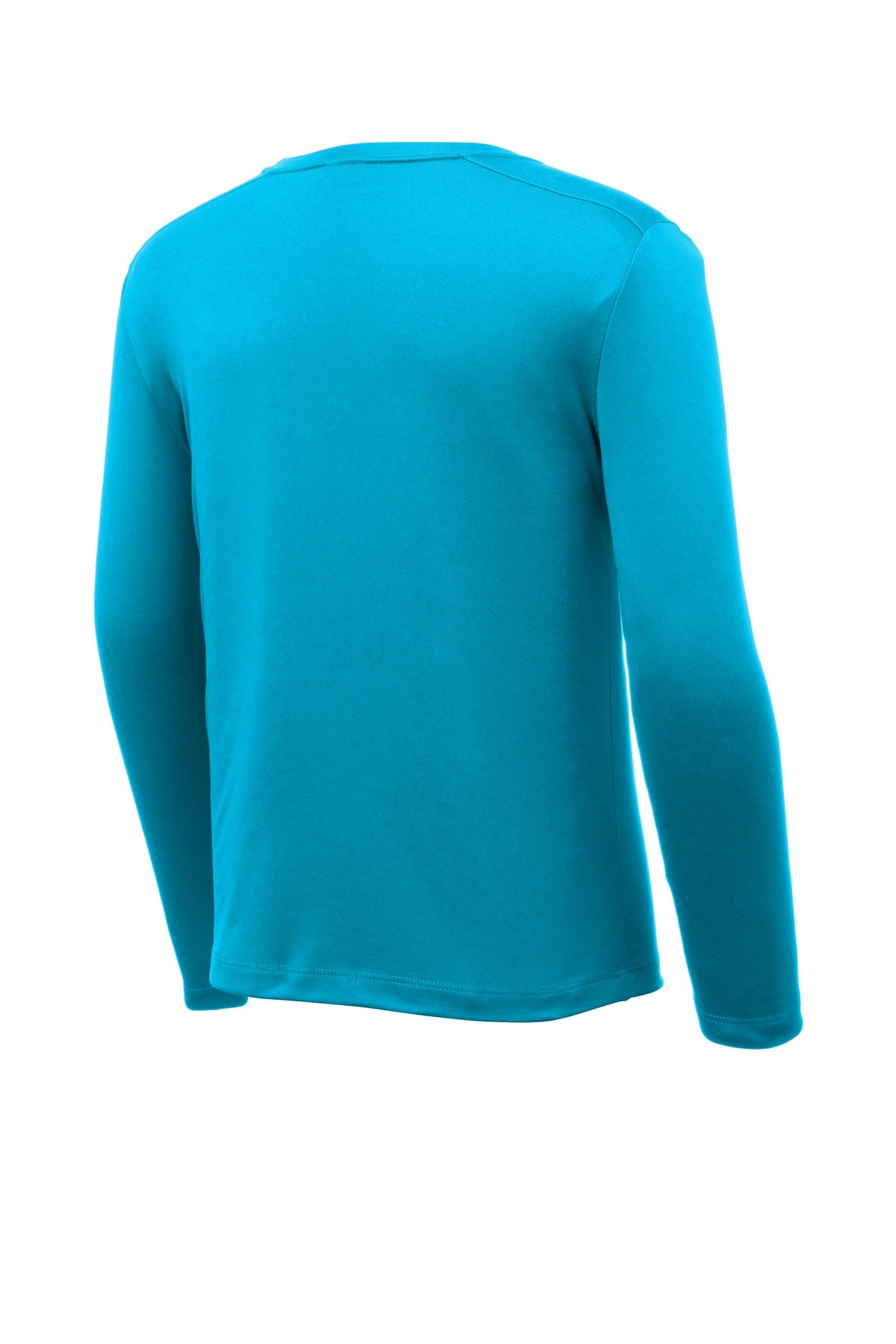 Rear View of Sapphire Sport-Tek Youth Posi-UV Pro Long Sleeve Tee. YST420LS
