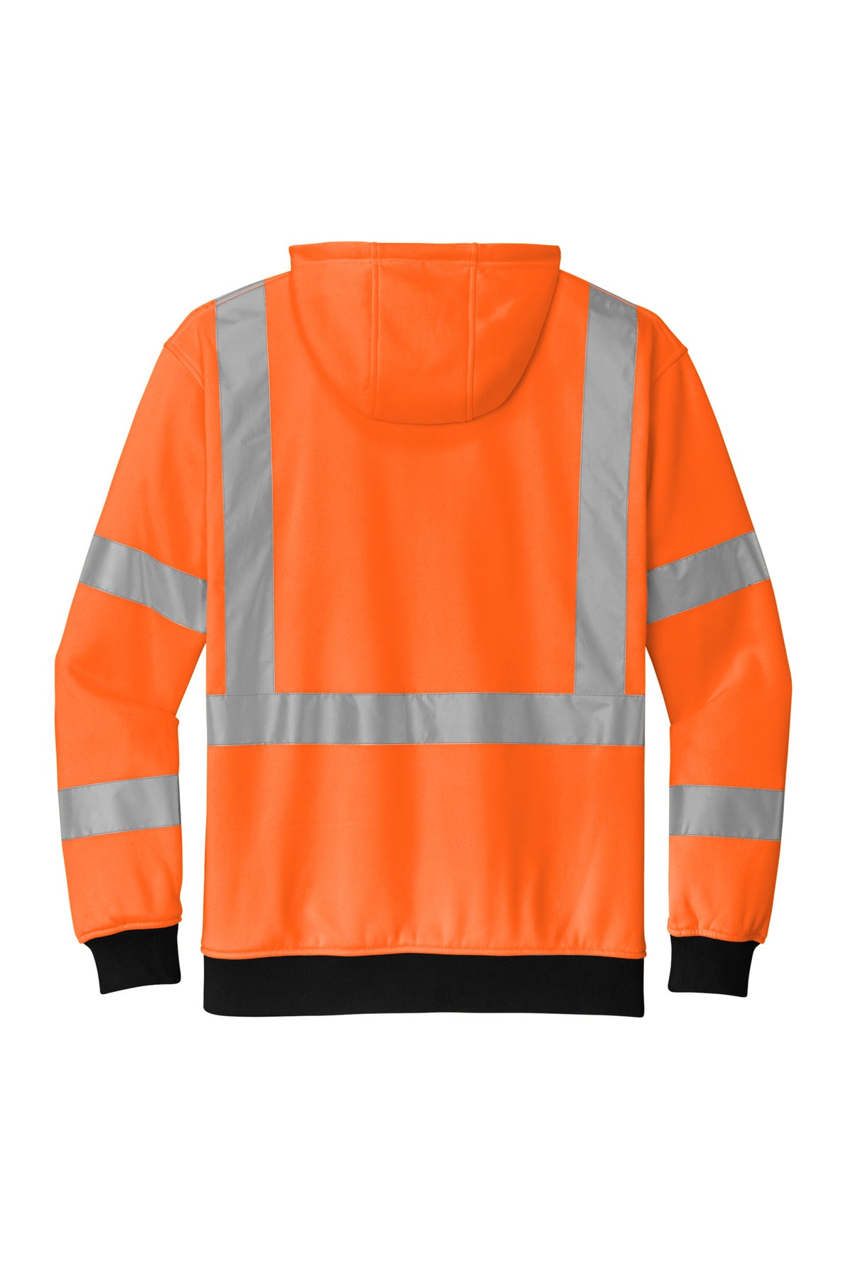 Rear View of SftyOrg CornerStone A107 Class 3 Heavy-Duty Fleece Full-Zip Hoodie CSF300