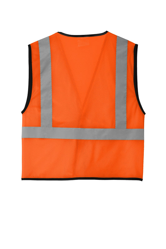 Rear View of SftyOrg CornerStone ANSI 107 Class 2 Economy Mesh One-Pocket Vest. CSV100