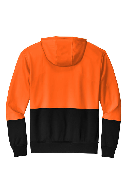 Rear View of SftyOrg CornerStone Enhanced Visibility Fleece Pullover Hoodie CSF01