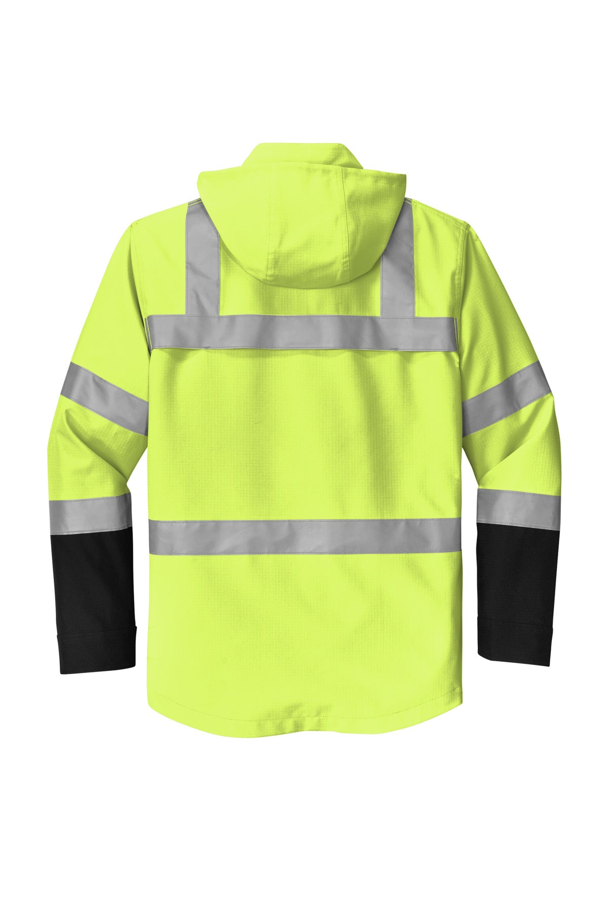 Rear View of SftyYellow CornerStone ANSI 107 Class 3 Waterproof Ripstop 3-In-1 Parka CSJ502