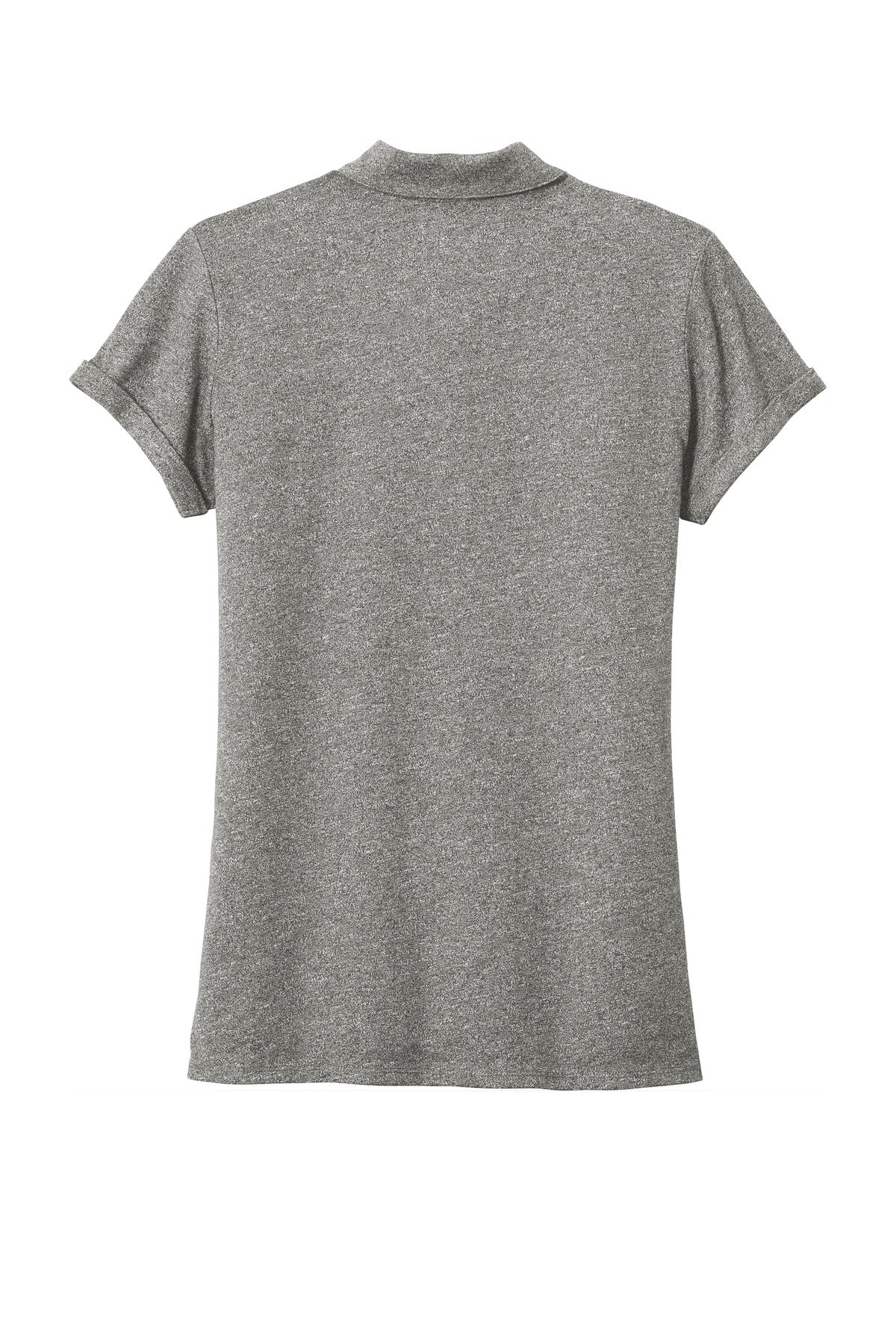 Rear View of Shad Grey Twst New Era Women's Slub Twist Polo LNEA301