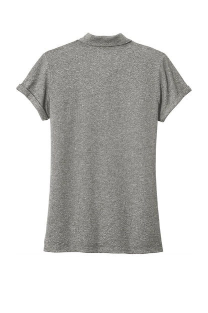 Rear View of Shad Grey Twst New Era Women's Slub Twist Polo LNEA301