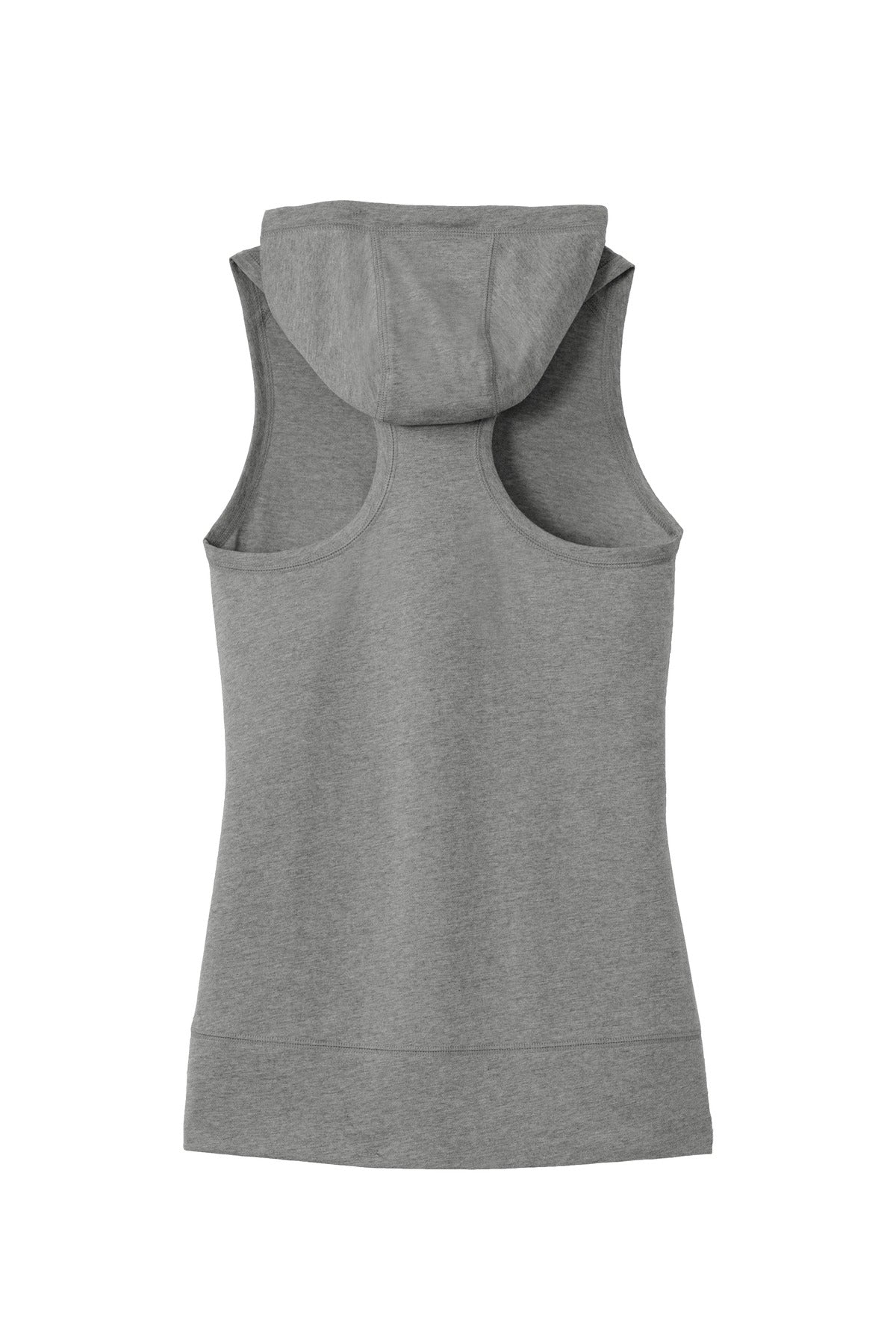 Rear View of Shadow Grey He New Era Women's Heritage Blend Hoodie Tank. LNEA106