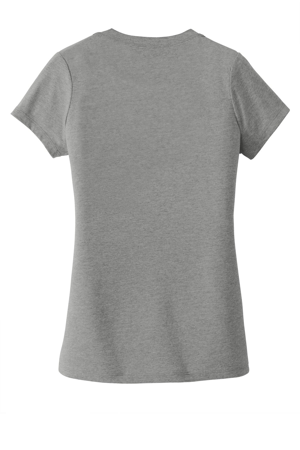 Rear View of Shadow Grey He New Era Women's Heritage Blend V-Neck Tee. LNEA101