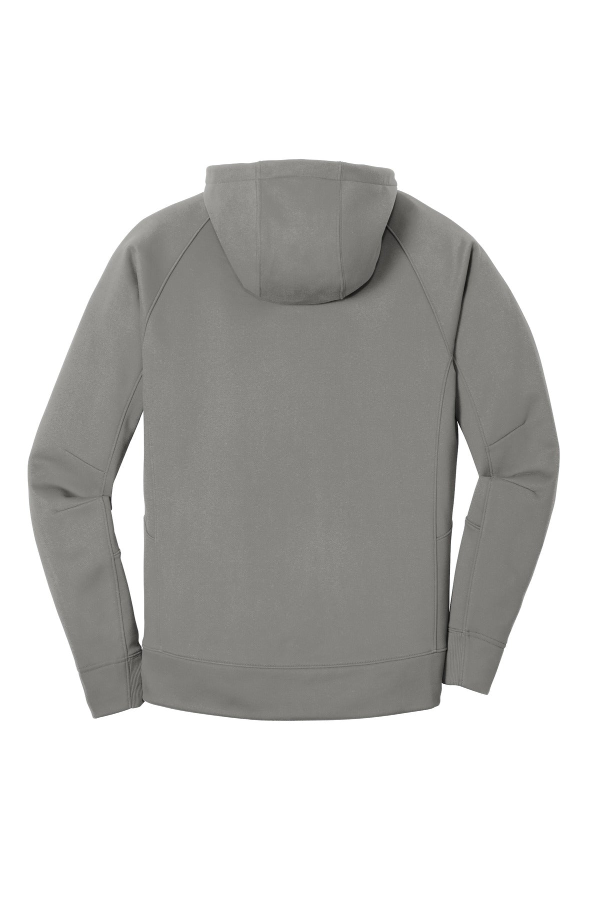 Rear View of Shadow Grey New Era Venue Fleece Pullover Hoodie. NEA520