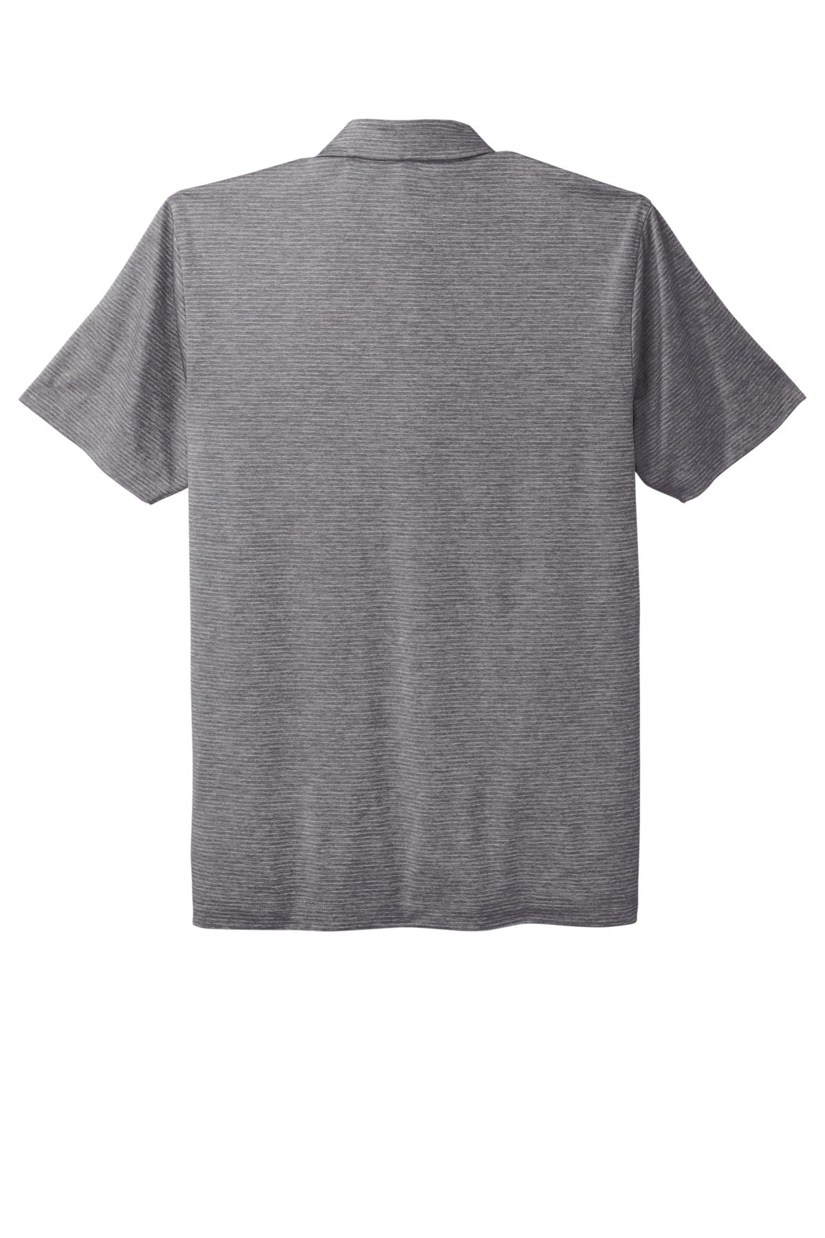Rear View of Shadow Grey Port Authority Shadow Stripe Polo. K585