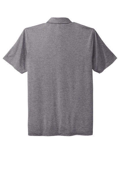 Rear View of Shadow Grey Port Authority Shadow Stripe Polo. K585