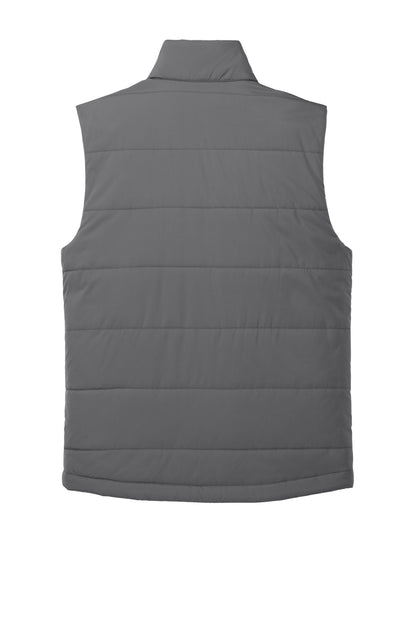Rear View of ShadowGrey Port Authority Puffer Vest J853