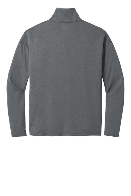 Rear View of ShdGyHthr New Era Women's Power 1/2-Zip LNEA228