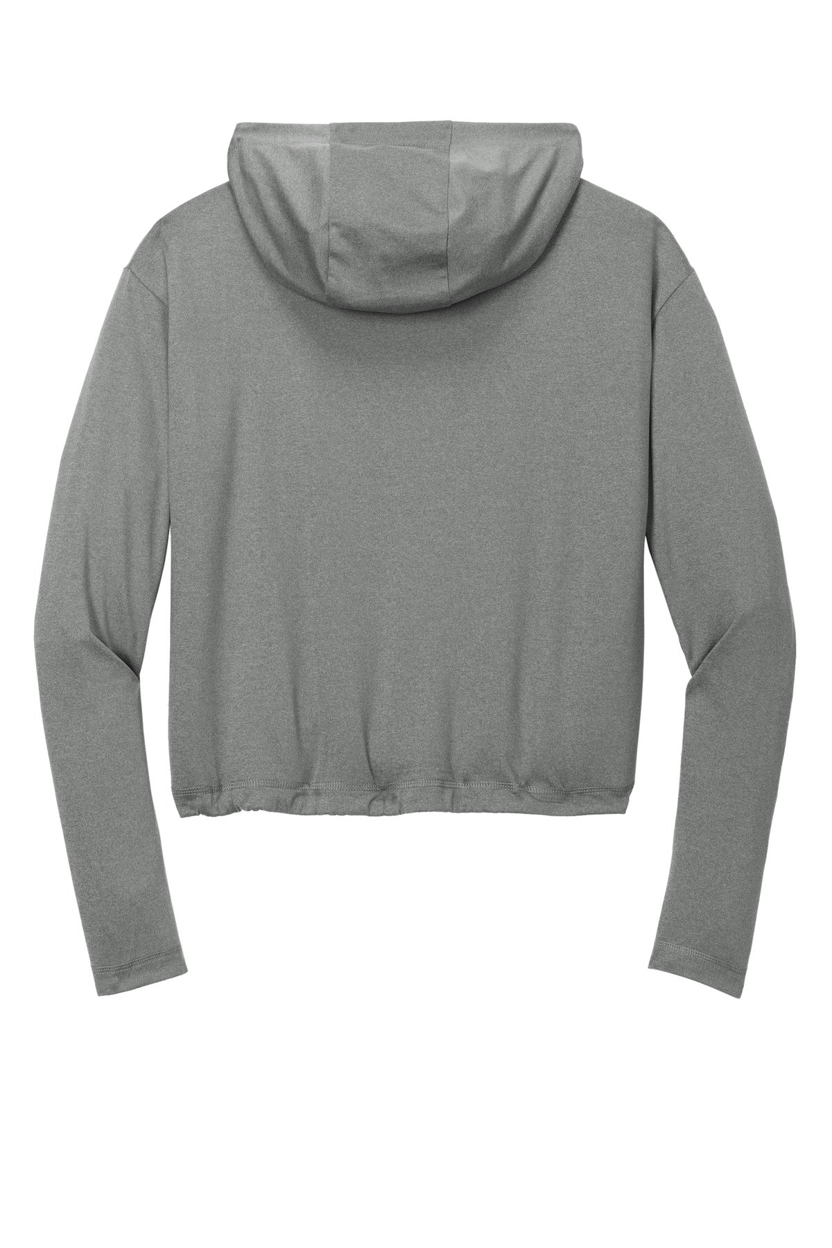 Rear View of ShdGyHthr New Era Women's Power Long Sleeve Hoodie LNEA229