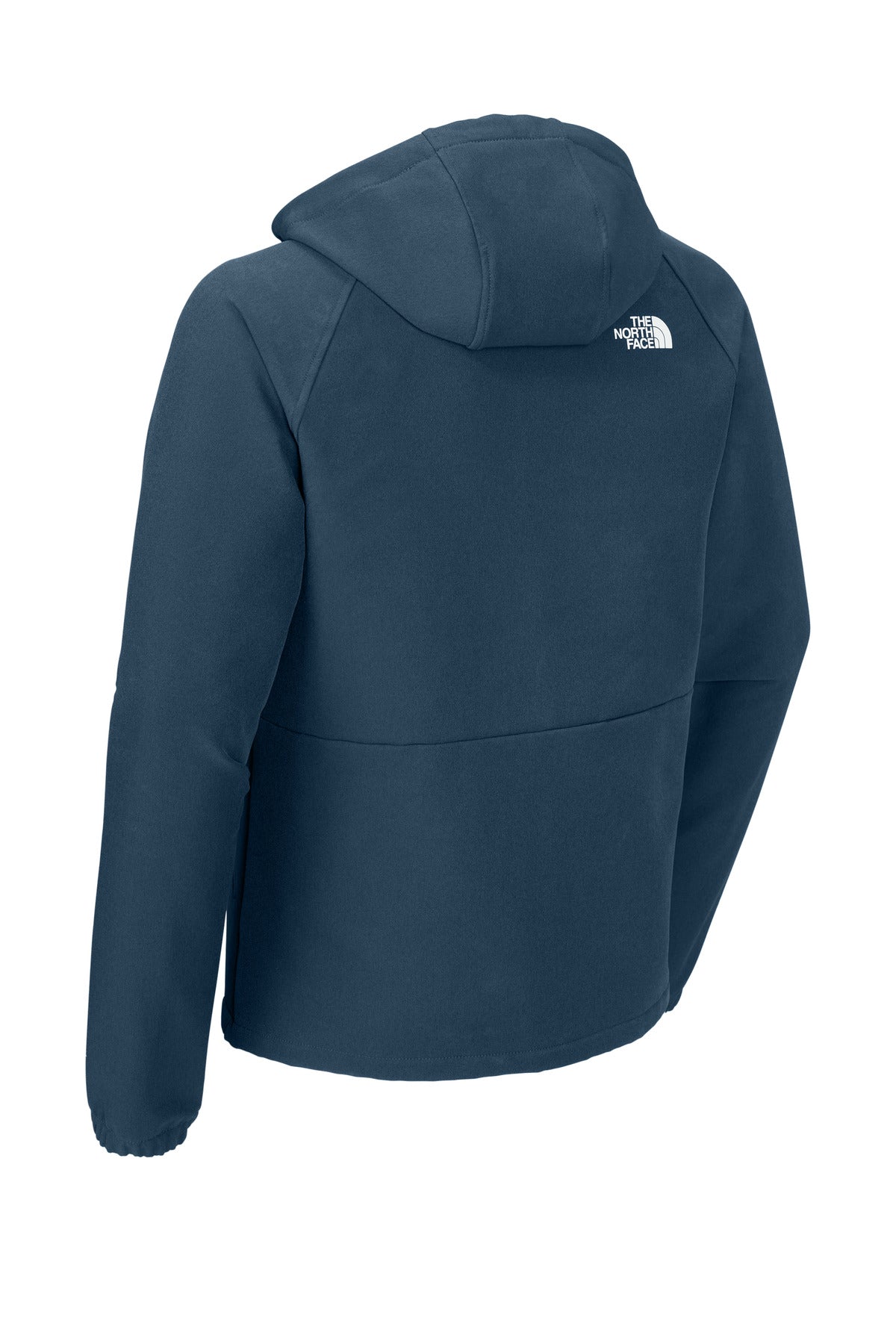 Rear View of ShdyBluDkH The North Face Barr Lake Hooded Soft Shell Jacket NF0A8BUF