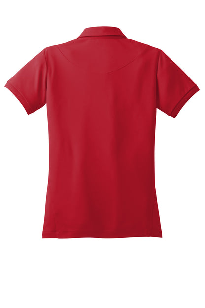 Rear View of Signal Red OGIO - Jewel Polo. LOG101