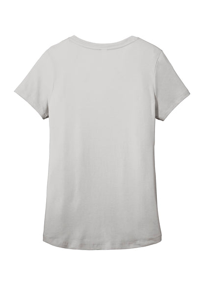 Rear View of Silver Mist District Women's Flex Scoop Neck Tee DT7501