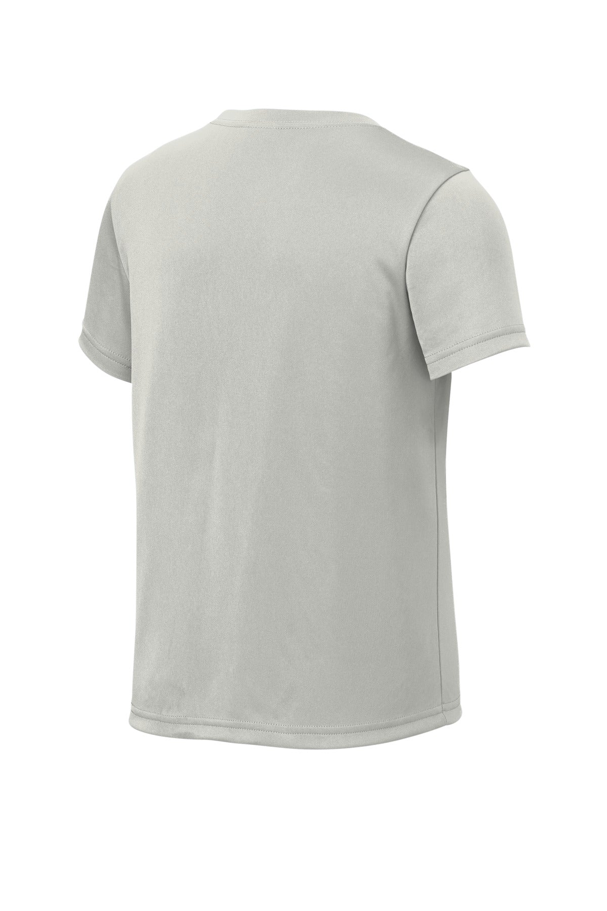 Rear View of Silver Sport-Tek Youth PosiCharge Re-Compete Tee YST720