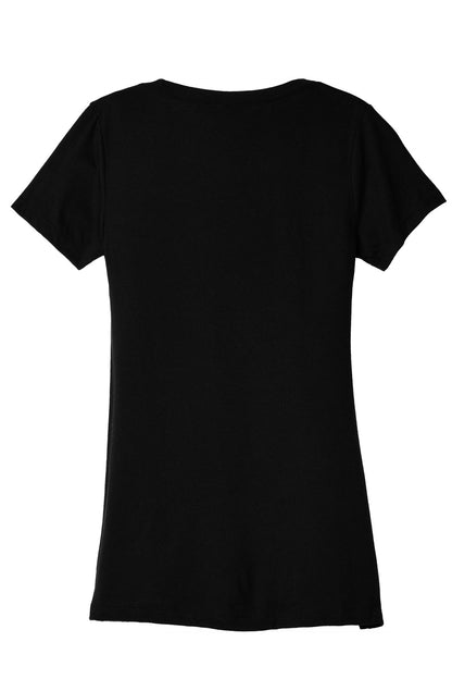 Rear View of Sld Black TB BELLA+CANVAS Women's Triblend Short Sleeve Tee. BC8413