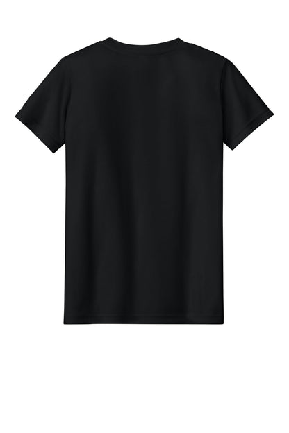 Rear View of Sld Black TB BELLA+CANVAS Youth Triblend Short Sleeve Tee. BC3413Y