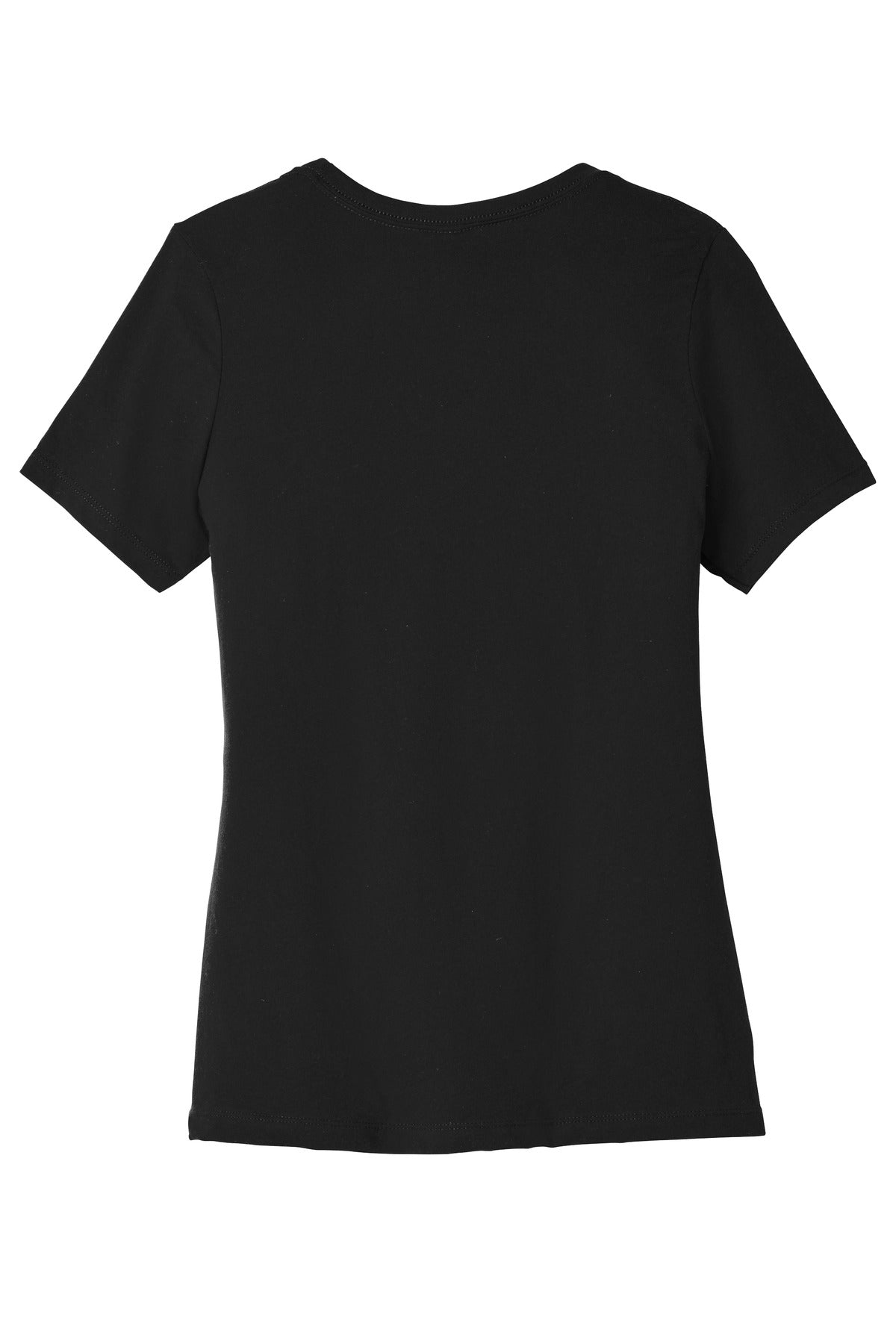 Rear View of SldBlkTB BELLA+CANVAS Women's Relaxed Triblend Tee BC6413