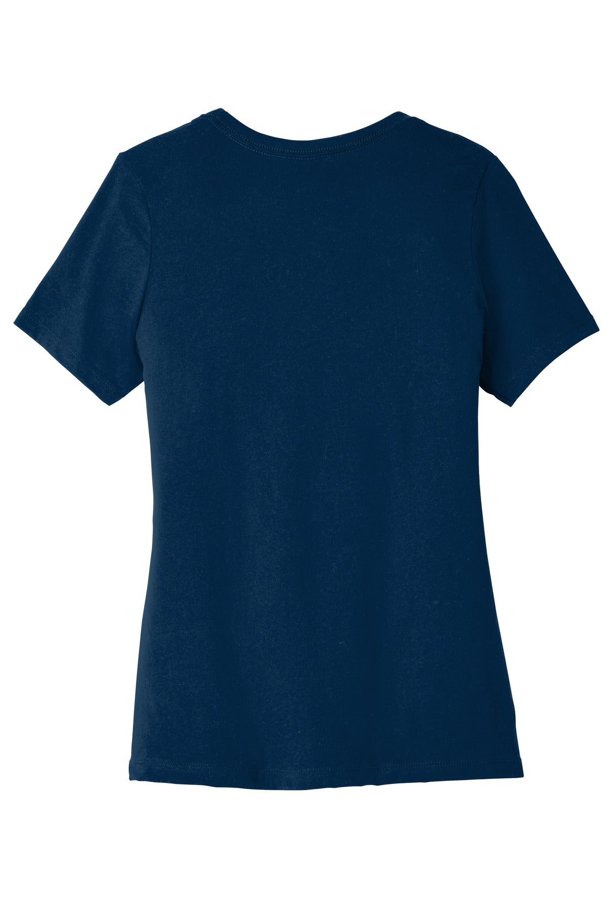 Rear View of SldNavyTB BELLA+CANVAS Women's Relaxed Triblend Tee BC6413