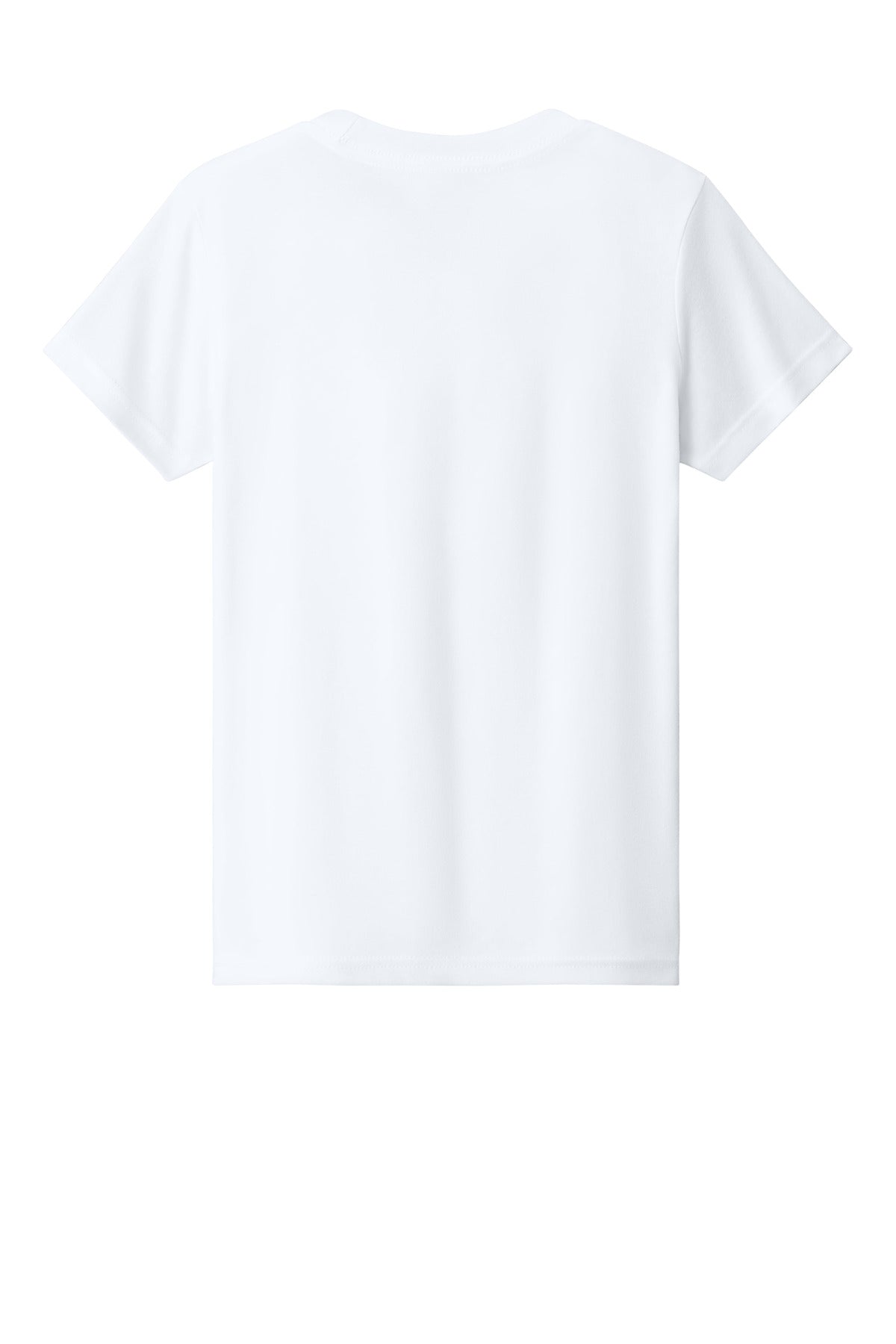 Rear View of SldWhBlend BELLA+CANVAS Youth Heather CVC Tee BC3001YCVC