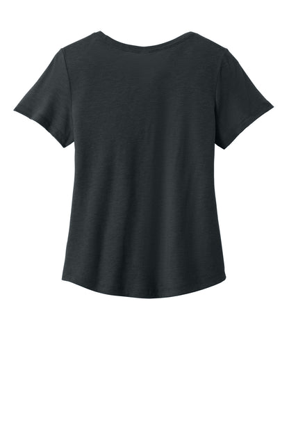 Rear View of SpaceBlack Allmade Women's Relaxed Tri-Blend Scoop Neck Tee AL2015