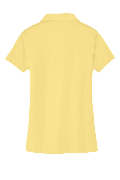 Rear View of Splendid Ylw Port Authority Women's Tech Pique Polo. L527