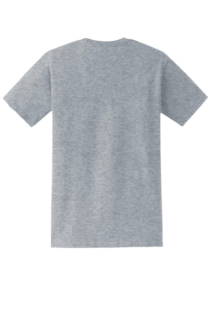 Rear View of Sport Grey Gildan - DryBlend 50 Cotton/50 Poly Pocket T-Shirt. 8300