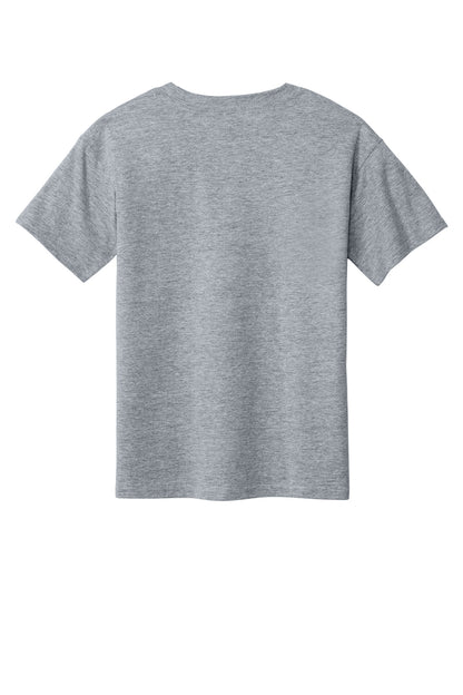Rear View of SportGrey Gildan Youth Softstyle T-Shirt 64000B