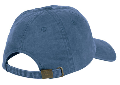 Rear View of Steel Blue Port Authority Garment-Washed Cap. PWU