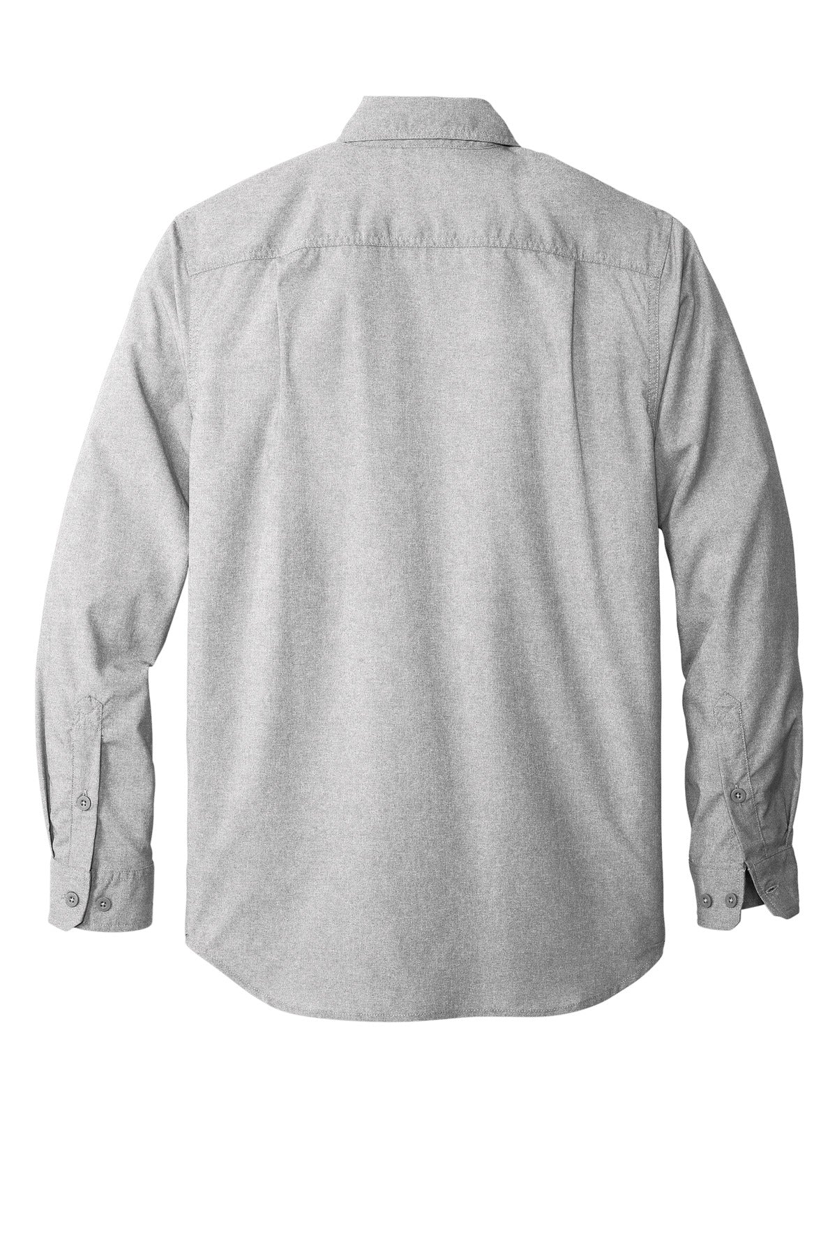 Rear View of Steel Carhartt Force Solid Long Sleeve Shirt CT105291