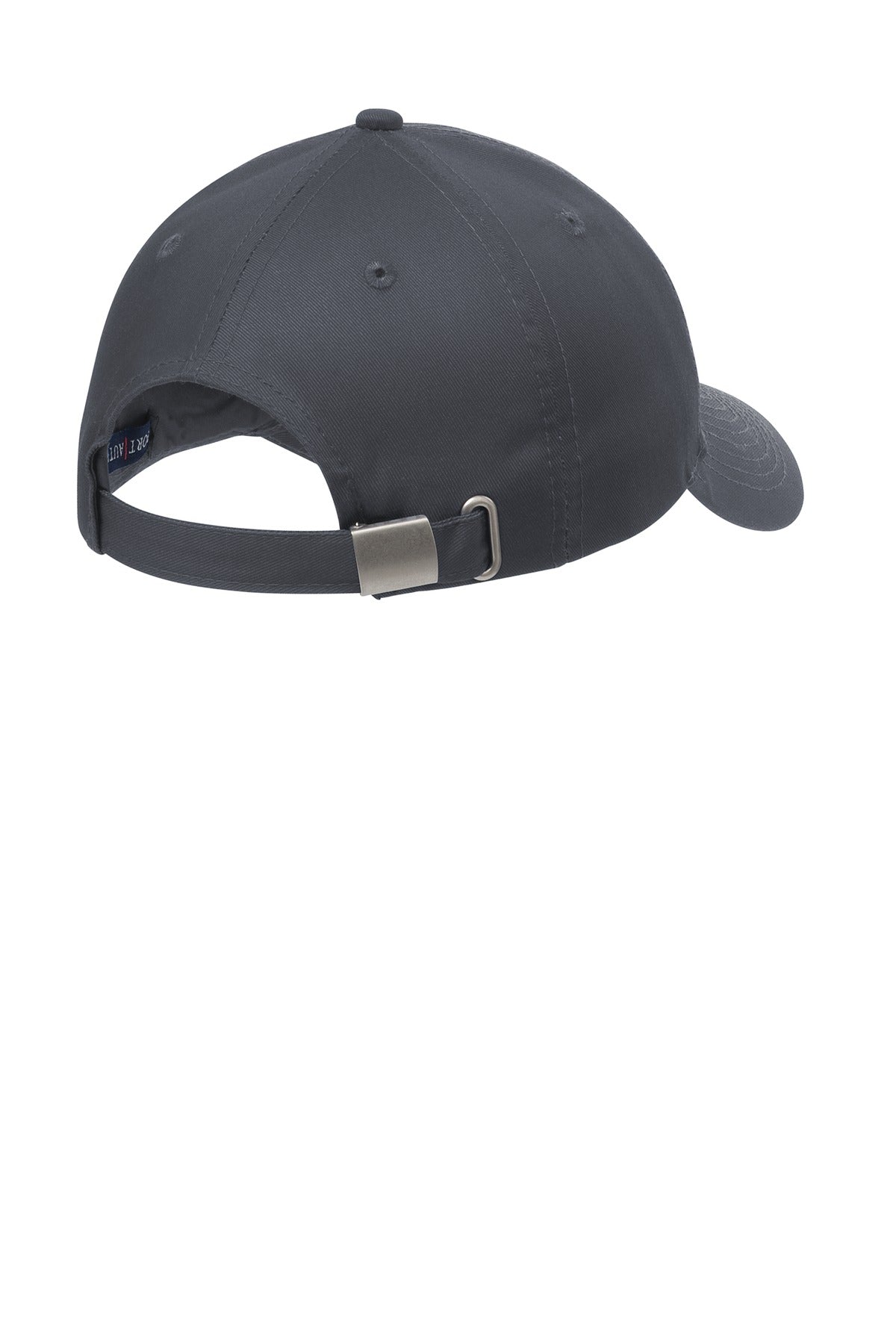 Rear View of Steel Grey Port Authority Easy Care Cap. C608
