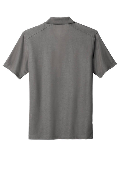 Rear View of Sterling Grey Port Authority EZPerformance Pique Polo. K600