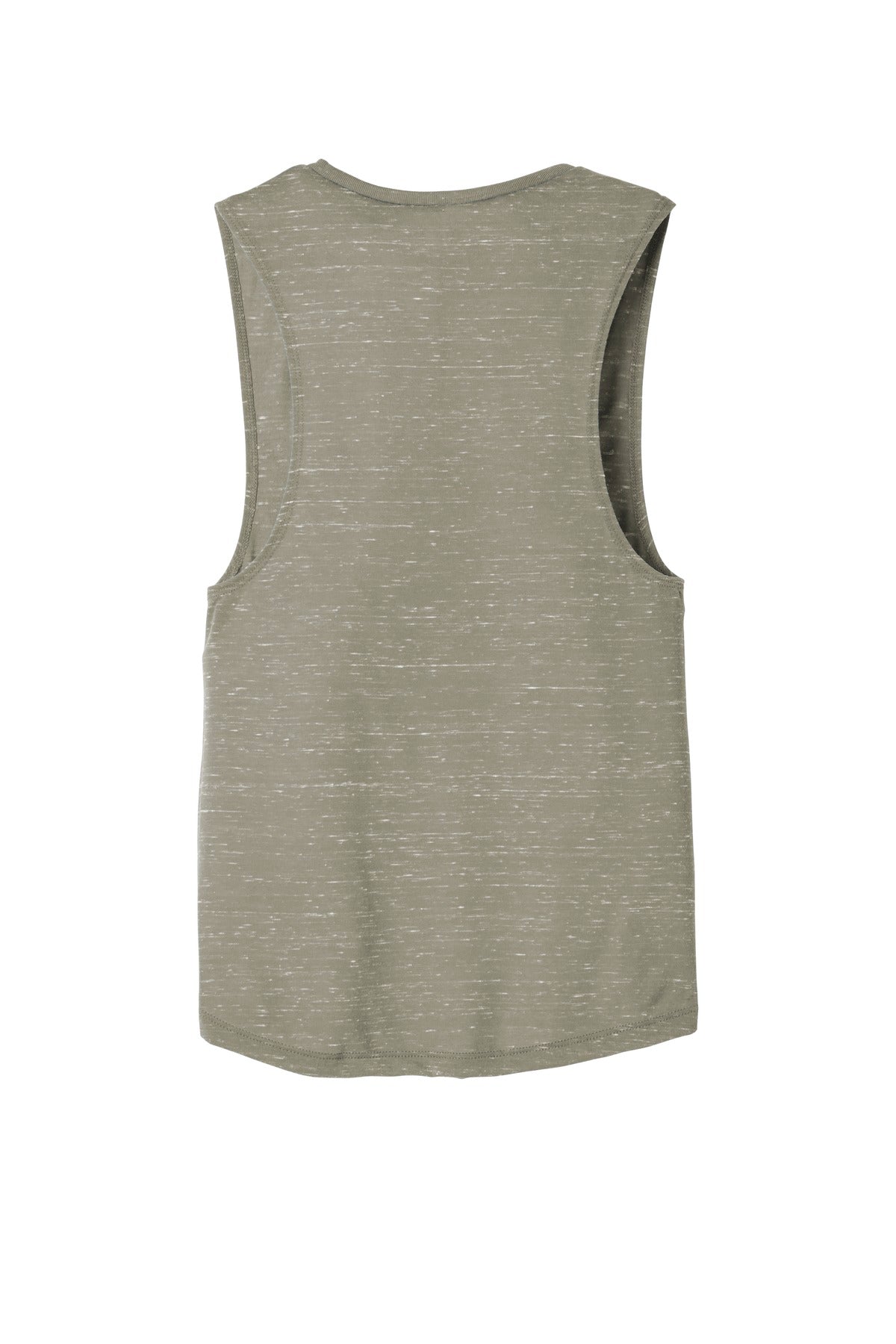 Rear View of Stone Marble BELLA+CANVAS Women's Flowy Scoop Muscle Tank. BC8803